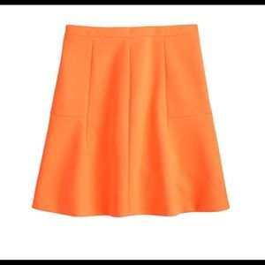 J.Crew Orange Fluted Skirt